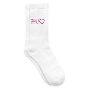 Mommy Heart Family - Tennis socks - white - Right