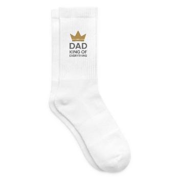 Dad King of Everything - Tennis socks - white - Right
