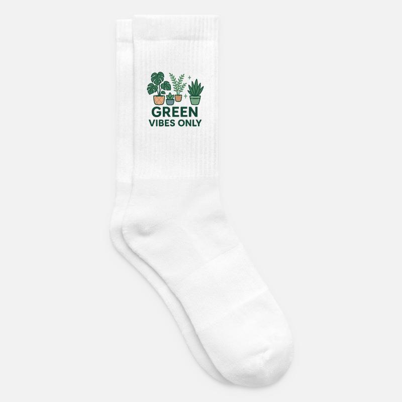 Green Vibes Only - Tennissocken - Weiß