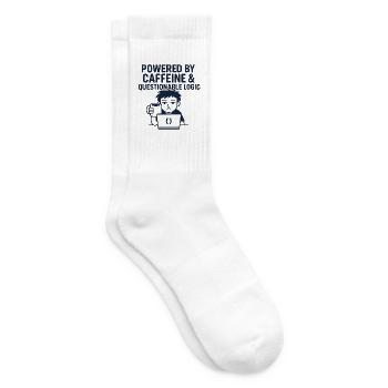 Coffee Machine and Technical Style - Tennis socks - white - Right