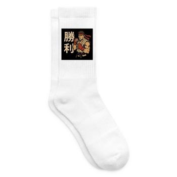 Japanese Fighter - Tennissocken - Weiß - Rechts