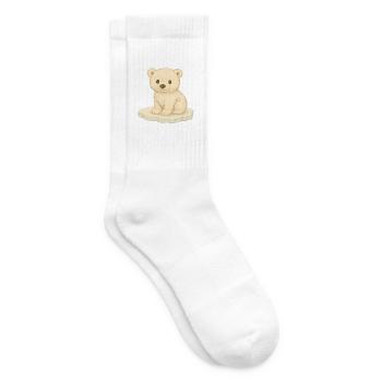 Nordic Arctic - Polar Bear - Tennis socks - white - Right