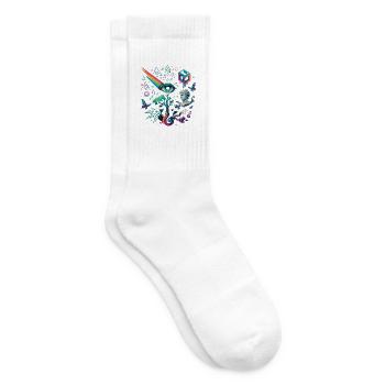 Gedankenblüte - Tennissocken - Weiß - Rechts