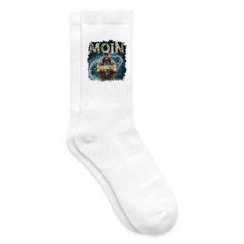 Moin Anglerglück - Tennis socks - white - Right