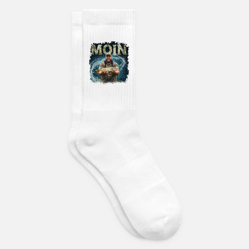Moin Anglerglück - Tennissocken - Weiß