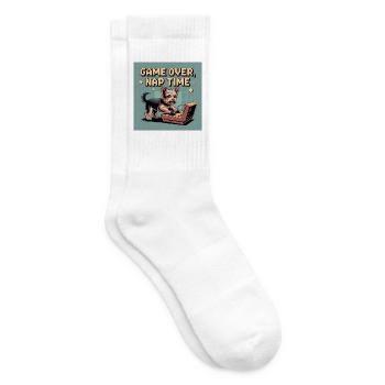 Hund und Konsole: Virtuelles Gameplay - Tennissocken - Weiß - Rechts