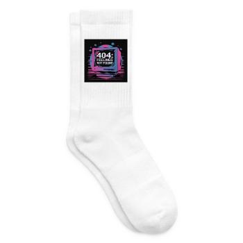 Retro Tech 404 Gefühle nicht gefunden Design - Tennissocken - Weiß - Rechts