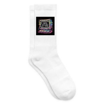 Retro Computer 404 No Feeling - Tennis socks - white - Right