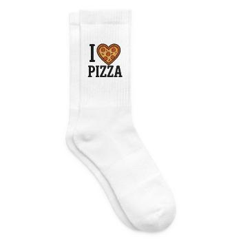 Pizza Lover Shirt – I Heart Pizza Design - Tennissocken - Weiß - Rechts