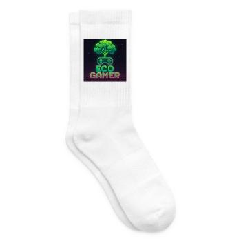 EcoGracz Gaming Pixel Art Design - Tennis socks - white - Right