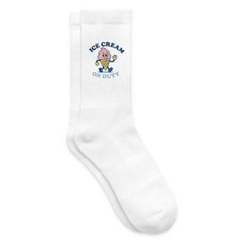 Eis im Dienst - Tennissocken - Weiß - Rechts