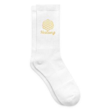 Blume des Lebens - Heilung - Tennissocken - Weiß - Rechts