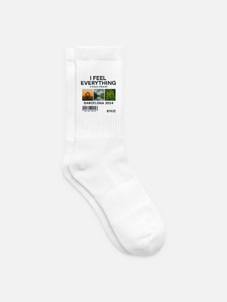 I Feel Everything: Visuelles Werk Barcelona - Tennissocken - Weiß