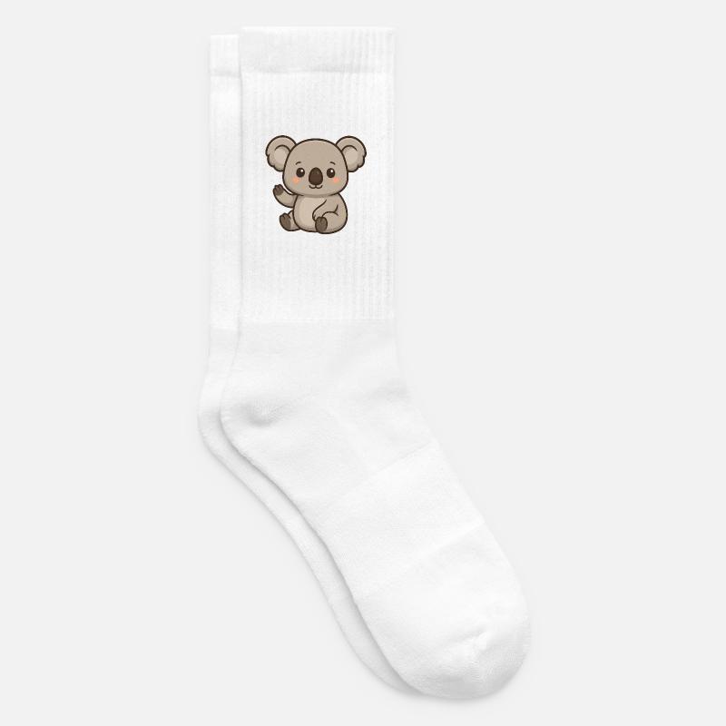 Koala mit Herzakzent - Tennissocken - Weiß