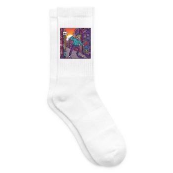 Jugendlicher Streetstyle in Graffiti-Straße - Tennissocken - Weiß - Rechts