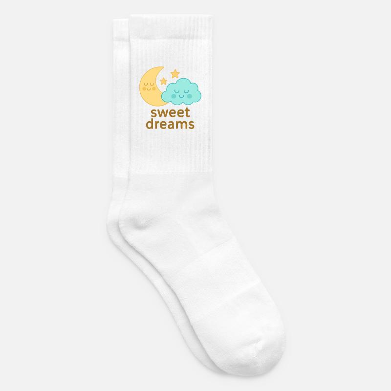Conception d’oreiller céleste de nuit - Chaussettes de tennis - blanc