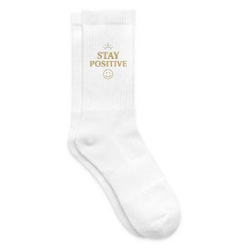 Stay positive  - Chaussettes de tennis - blanc - Droite