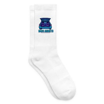 Retro Ghettoblaster Bass Addicts Design - Tennissocken - Weiß - Rechts