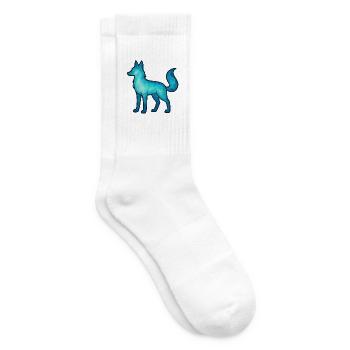 Soul Animal and Guardian Being: Wolf - Tennis socks - white - Right