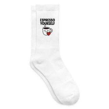 Adorable Coffee Mug with Heart - Tennis socks - white - Right