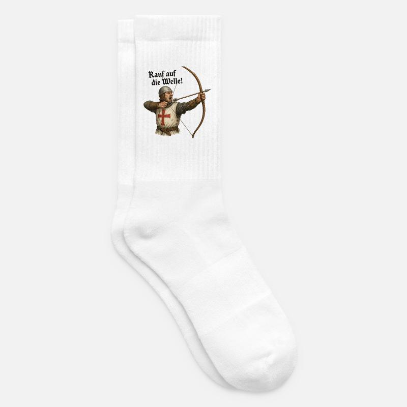 Archer – Get on the wave! - Tennis socks - white