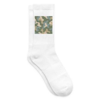 Modern camouflage hoodie - Tennis socks - white - Right