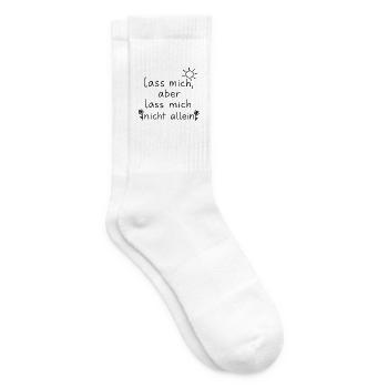 Lass mich, aber lass mich nicht allein BlumenSonne - Tennissocken - Weiß - Rechts