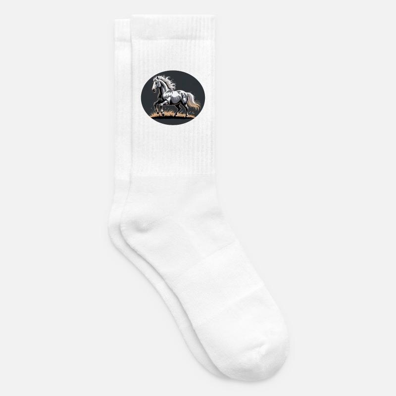 Elégant Silver Trotting Tinker Stallion - Chaussettes de tennis - blanc