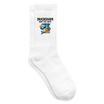 Requin mignon avec des puces - Chaussettes de tennis - blanc - Droite