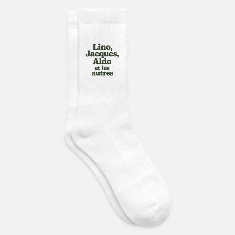 l'aventure c'est l'aventure. Lino, Jacques - Chaussettes de tennis - blanc