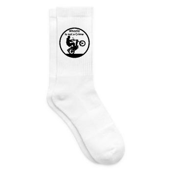 Wheelie is not a crime - Tennis socks - white - Right