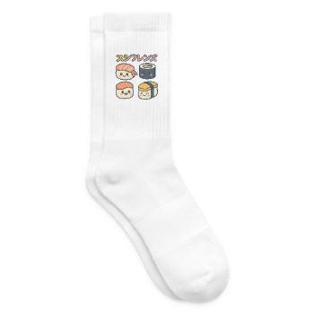 Sushi Friends Kawaii Motif - Chaussettes de tennis - blanc - Droite