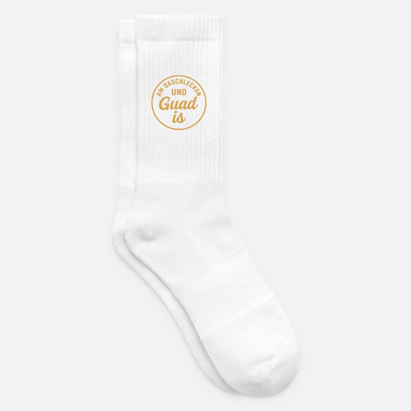 Guud est un insigne rond en dialecte - Chaussettes de tennis - blanc