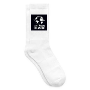 Skate um die Welt - Tennissocken - Weiß - Rechts