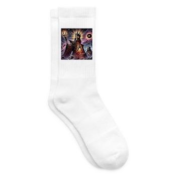 Dunkler kosmischer Nekromant - Tennissocken - Weiß - Rechts