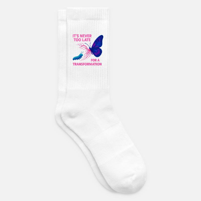 Neon Butterfly – It’s Never Too Late - Tennissocken - Weiß