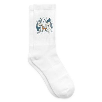 Winterzauber Einhorn-Toast - Tennissocken - Weiß - Rechts