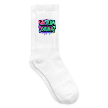 Why DNNN? Neon Graffiti - Tennis socks - white - Right