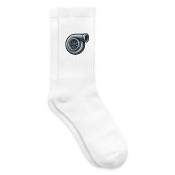 Turbo graphique mécanique - Chaussettes de tennis - blanc - Droite