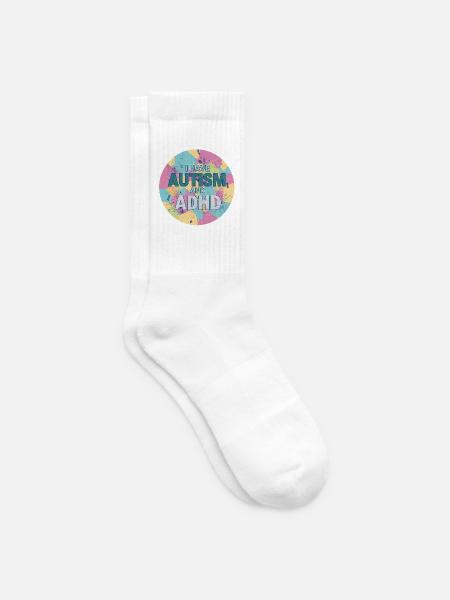 I Have Autism And ADHD - Tennis socks - white