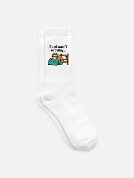 Clingy Bed Sloth - Tennis socks - white