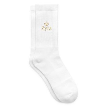 Logo en feuille d’or de Zyra - Chaussettes de tennis - blanc - Droite