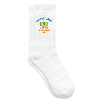 Komfortzone Aufladen Motto - Tennissocken - Weiß - Rechts