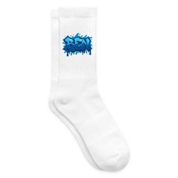 Graffiti BEN Vorname, ideales druckbares Geschenk auf t - Tennissocken - Weiß - Rechts