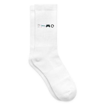 Eat Sleep Game Repeat - Tennissocken - Weiß - Rechts