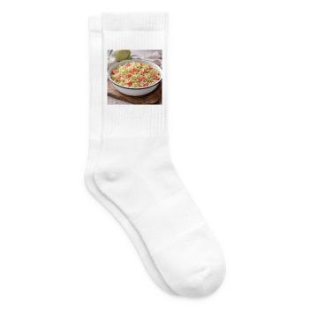 Salade crémeuse de chou et tomate - Chaussettes de tennis - blanc - Droite