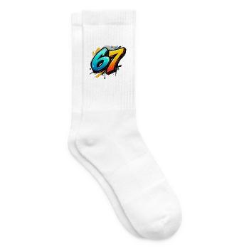Graffiti 67 Farbexplosion - Tennissocken - Weiß - Rechts