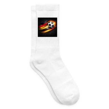 Feuerspur Deutschland Fußball - Tennissocken - Weiß - Rechts