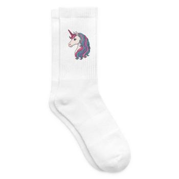 Délice pastel de crinière de licorne - Chaussettes de tennis - blanc - Droite
