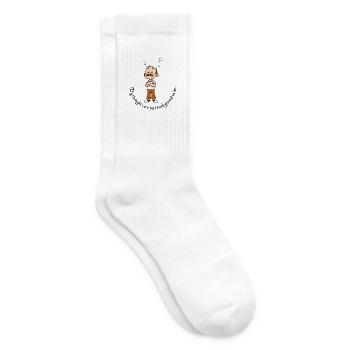 Buddy with Schnauzer Cartoon - Tennis socks - white - Right